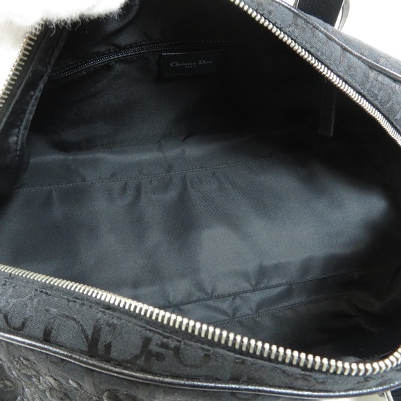 Christian Dior Trotter Pattern Rose Embroidery Handbag Canvas - Picture 4 of 8